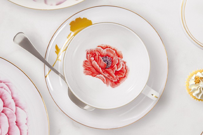 Чашка с блюдцем Мак, 0,25 л. Emily