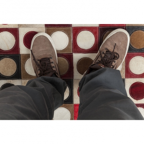 Ковер Dotty Pril, коллекция "Дотти Прил" 170*1*240, Воловья кожа, Шерсть, Мультиколор