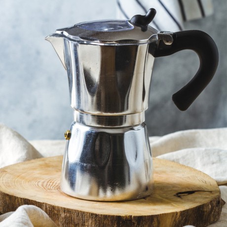 Кофеварка гейзерная, 0.3 л. цвет хром, World of Flavours Kitchen Craft