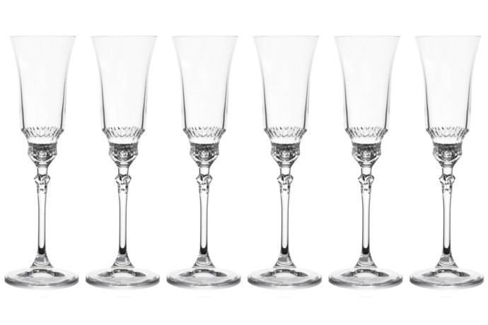 Набор бокалов для шампанского, Gemma Aida, 0,15 л. 6 шт. Le Stelle