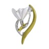 Брошь Подснежник XZ1314 BW/S Shadore 	