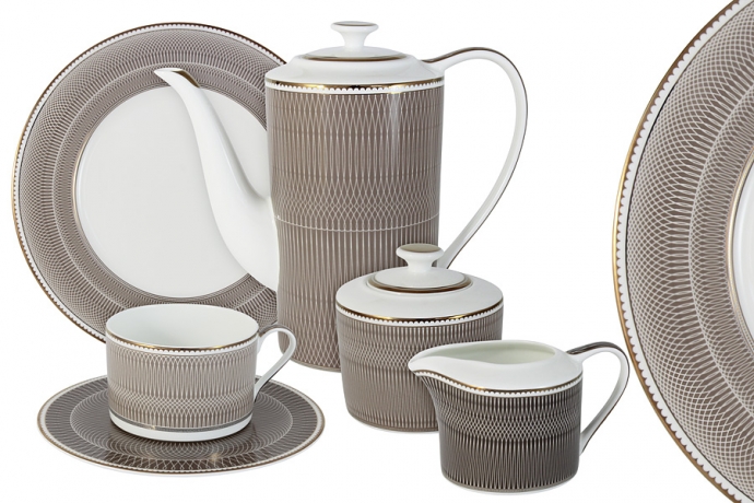 Чайный сервиз на 12 персон Мокко, 40 предметов Naomi