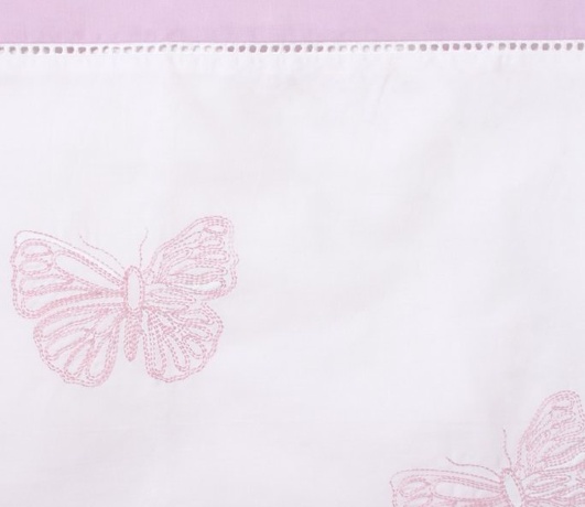 Комплект постельного белья "БАБОЧКИ NEW", 100x140+40х60+130х75х25, белый/лаванда, BOVI