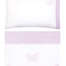 Комплект постельного белья "БАБОЧКИ NEW", 100x140+40х60+130х75х25, белый/лаванда, BOVI