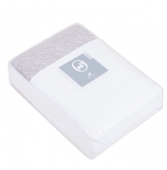 Полотенце с вышивкой "CASTELLO", 50x100 см. белый/серый, BOVI