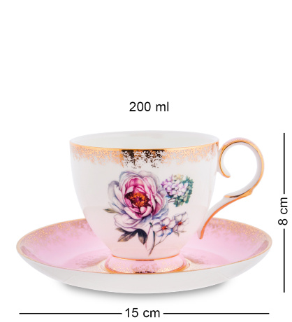 JK-123 Чайный набор на 6 перс. "Цветок Неаполя" (Fiore Napoli Pavone)