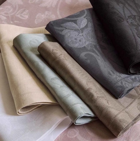 Скатерть, 175х250 см. 100% лен, белая, TIVOLI Le Jacquard Francais