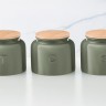 Банка для сыпучих продуктов, 600 мл, 3 шт, фарфор P, круглая, серо-зеленая, Indulgence, Maxwell & Williams