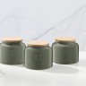 Банка для сыпучих продуктов, 600 мл, 3 шт, фарфор P, круглая, серо-зеленая, Indulgence, Maxwell & Williams