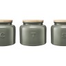 Банка для сыпучих продуктов, 600 мл, 3 шт, фарфор P, круглая, серо-зеленая, Indulgence, Maxwell & Williams