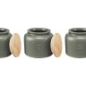Банка для сыпучих продуктов, 600 мл, 3 шт, фарфор P, круглая, серо-зеленая, Indulgence, Maxwell & Williams