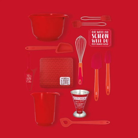 Силиконовая кисточка, 21 см. цвет: красный, Birkmann