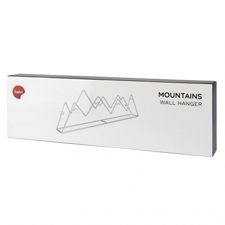 Вешалка настенная Mountain серебряная, Balvi