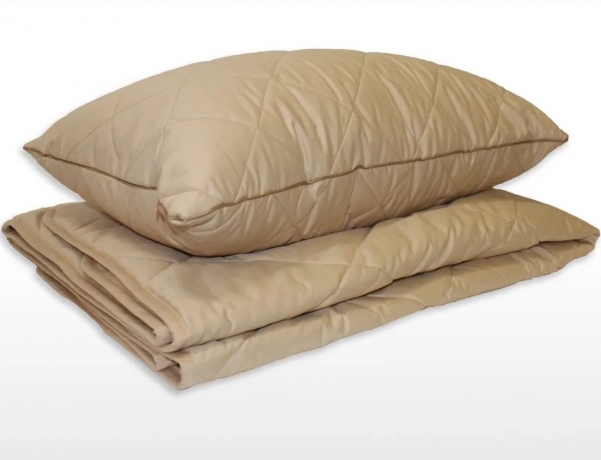 Подушка регулируемая (средняя) "Сон Шахерезады" 68х68, с пухом верблюда в стеганом чехле, Natures