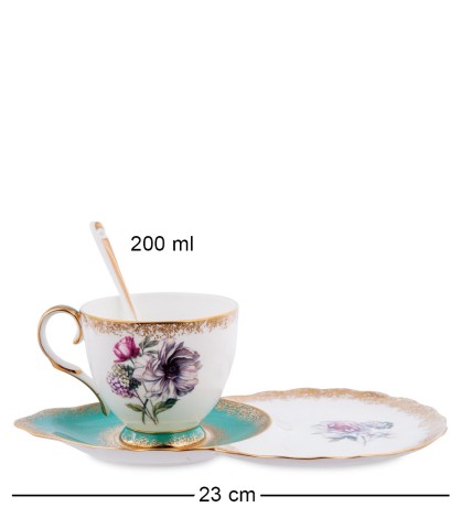 JK- 26 Чайная пара "Цветок Неаполя" (Pavone)