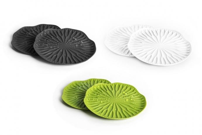 Подставки под бокалы 2 шт Lotus черный