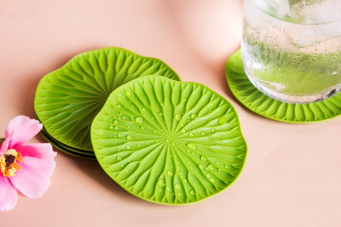 Подставки под бокалы 2 шт Lotus черный