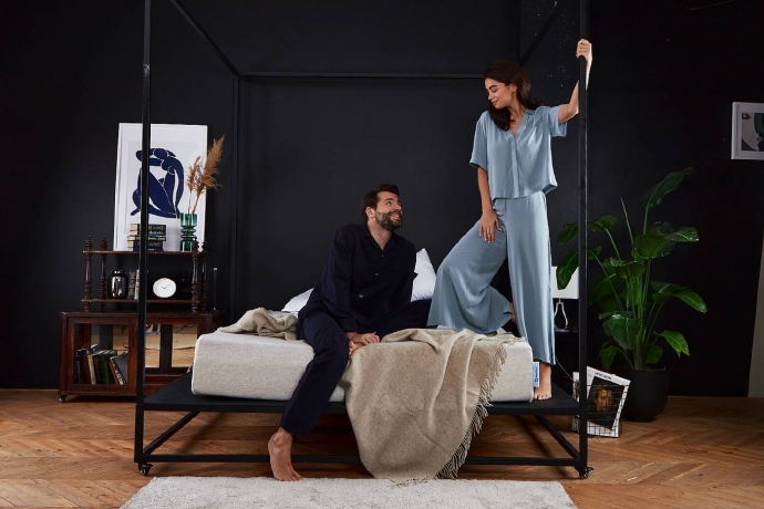 Матрас Blue Sleep Hybrid Duo, коллекция "Блу слип Гибрид дуо" 140*27*200, Лен, Пеноматериал, Бежевый