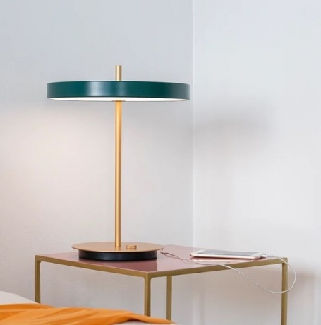 Настольный светильник Asteria forest green, 31х41,5 см. Umage