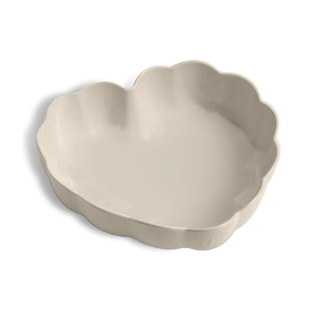 Форма для выпечки "Сердце" с волнистыми бортами, 26,5 см. цвет: крем, Мадлен Emile Henry