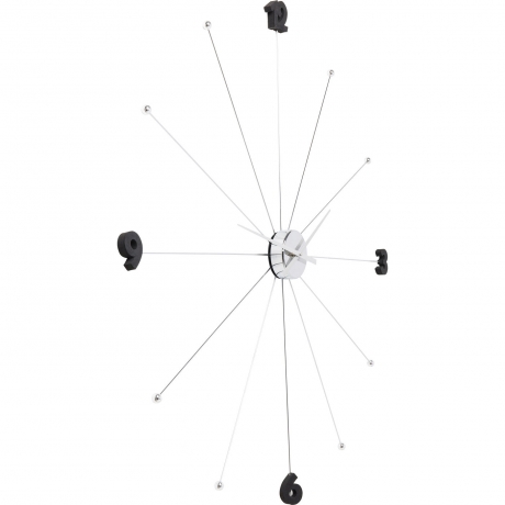 Часы настенные Like Umbrella, коллекция "А-ля зонт" 100*100*6, Металл, Полистирол, Алюминий, Серебряный