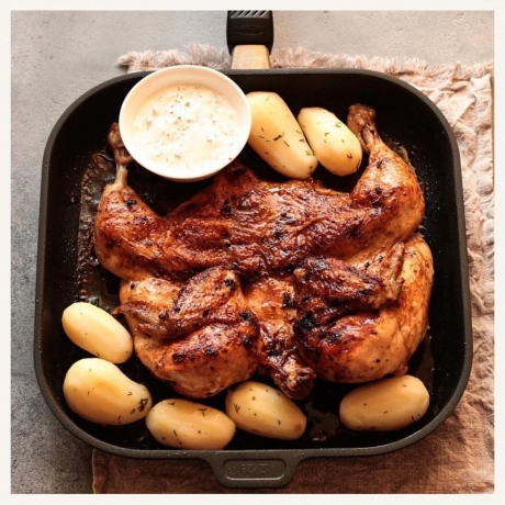 Сковорода индукционная высокая со съемной ручкой, 26x26 см, Gastrolux