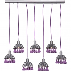 Люстра для столовой Flutto, коллекция "Флутто" 80*83,5*15, Сталь, Нейлон, Серебряный, Фиолетовый