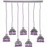 Люстра для столовой Flutto, коллекция "Флутто" 80*83,5*15, Сталь, Нейлон, Серебряный, Фиолетовый
