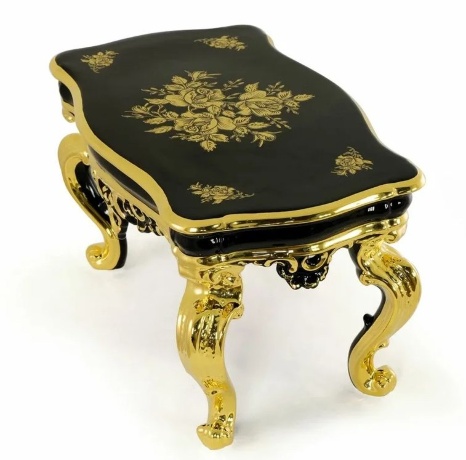 Кофейный столик, 39х25х22,5 см. FIORI GOLD, керамика