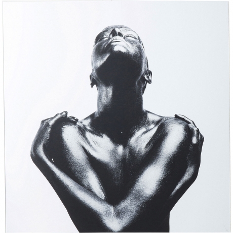 Картина Athlet, коллекция "Атлет" 120*120*4, Полипропилен, Стекло, Черный, Белый