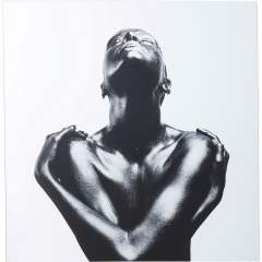 Картина Athlet, коллекция "Атлет" 120*120*4, Полипропилен, Стекло, Черный, Белый