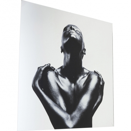 Картина Athlet, коллекция "Атлет" 120*120*4, Полипропилен, Стекло, Черный, Белый