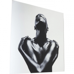 Картина Athlet, коллекция "Атлет" 120*120*4, Полипропилен, Стекло, Черный, Белый