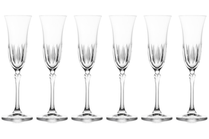 Набор бокалов для шампанского Gemma Point, 0,15 л. 6 шт. Le Stelle