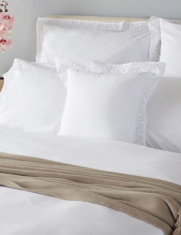 Комплект постельного белья "PRIMAVERA", перкаль, 200х220+240x260+2(50х70) см. белый
