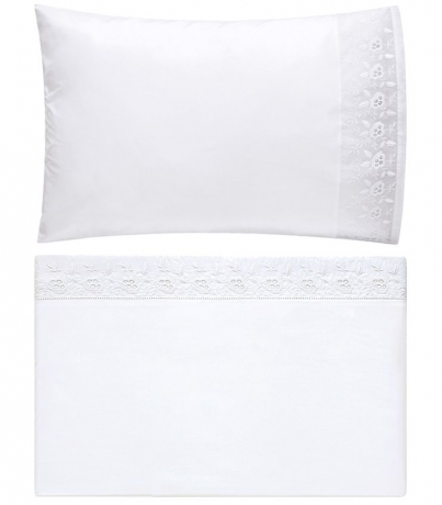 Комплект постельного белья "PRIMAVERA", перкаль, 200х220+240x260+2(50х70) см. белый