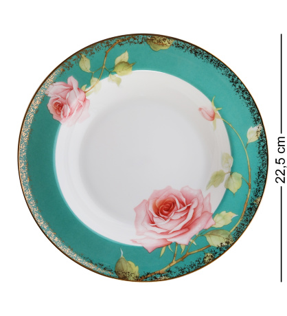 JK-228 Н-р из 6 суповых тарелок "Роза" (Milano Rose Pavone)