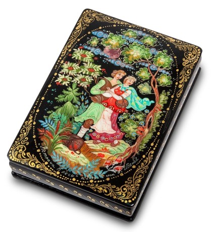 ШК-75/ 3 Шкатулка "Встреча в лесу" исп. Иванов