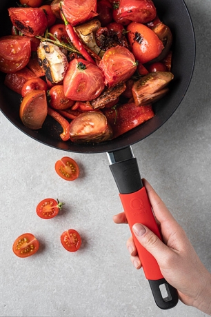 Сотейник, 24 см. красный индукционный, Squality