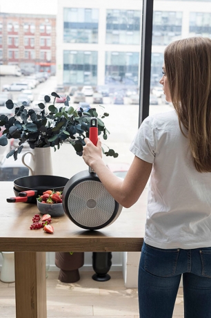 Сотейник, 24 см. красный индукционный, Squality