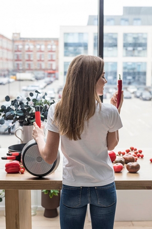 Сотейник, 24 см. красный индукционный, Squality