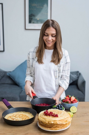 Сотейник, 24 см. красный индукционный, Squality