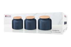 Банка для сыпучих продуктов, 600 мл, 3 шт, фарфор P, круглая, синяя, Indulgence, Maxwell &amp; Williams