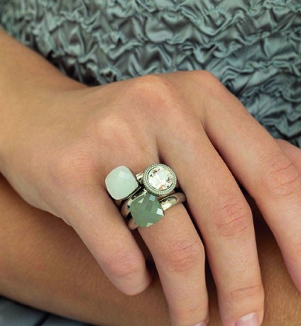 Кольцо Firenze arctic blue opal 16.5 мм