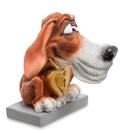 RV-916 Статуэтка Собака Бассет-хаунд "Желаю везения" (W.Stratford)