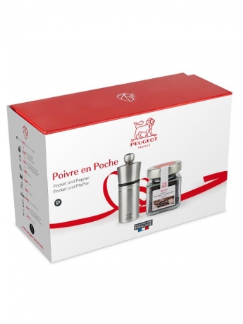 Набор Peugeot Мельница Pocket для перца + баночка перца Тан Хой