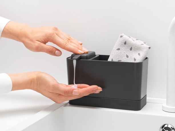 Набор аксессуаров для раковины, 2 пр., Темно-серый Brabantia