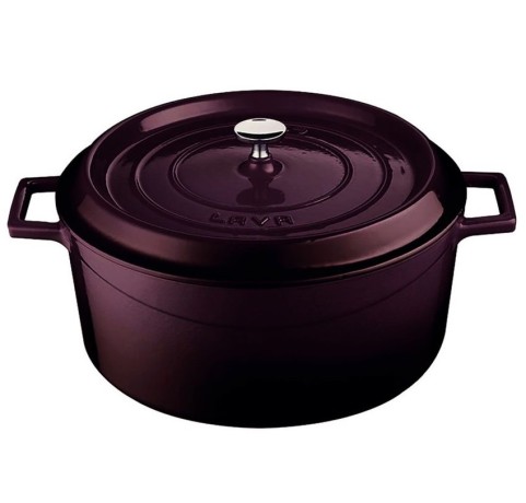 Кастрюля круглая, фиолетовый, 24 см. Lava