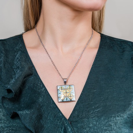 Колье ENAMEL BLUE Fiore Luna