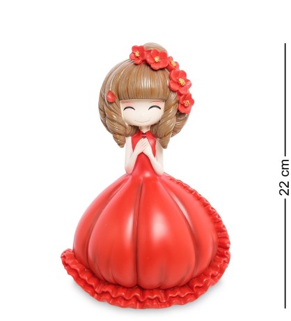 MF- 05 Копилка маленькая "Девочка в красном платье"